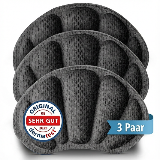 Fersenpolster 3 Paar Schwarz EDELHELD®