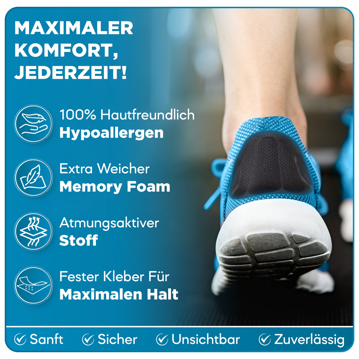 Fersenpolster 3 Paar Schwarz/Weiß/Grau EDELHELD®